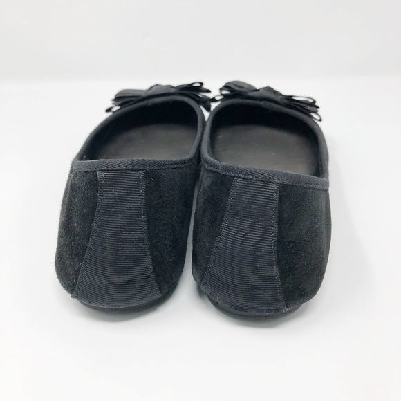 Coach and Four Black Suede Flats with Bows - Picture 3 of 5